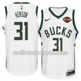 Maillot Homme Milwaukee Bucks John Henson 31 Nike 2017-18 Blanc Swingman